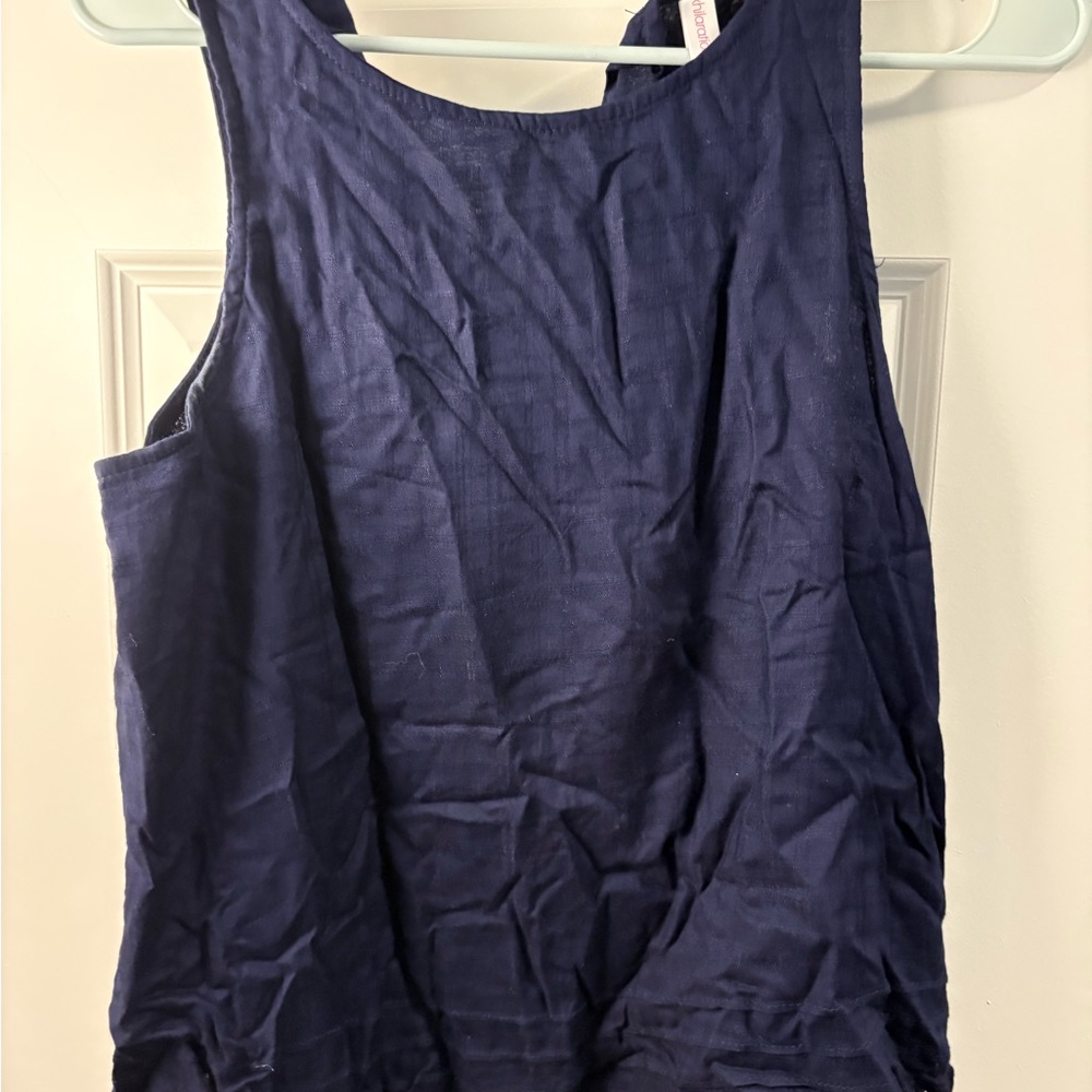 Xhilaration Blue Sleeveless Tank Top